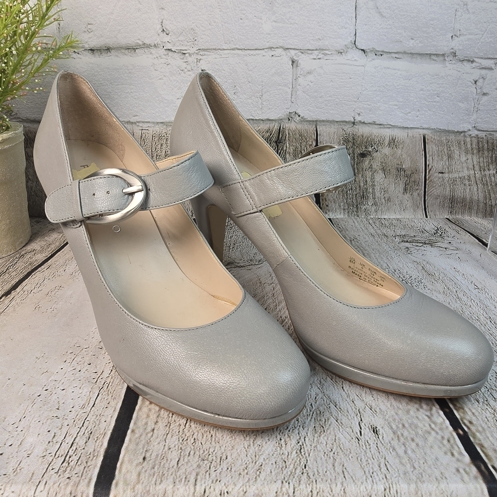 FRANCO SARTO WOMENS NUVO MARY JANE GRAT LEATHER PUMP SIZE 8